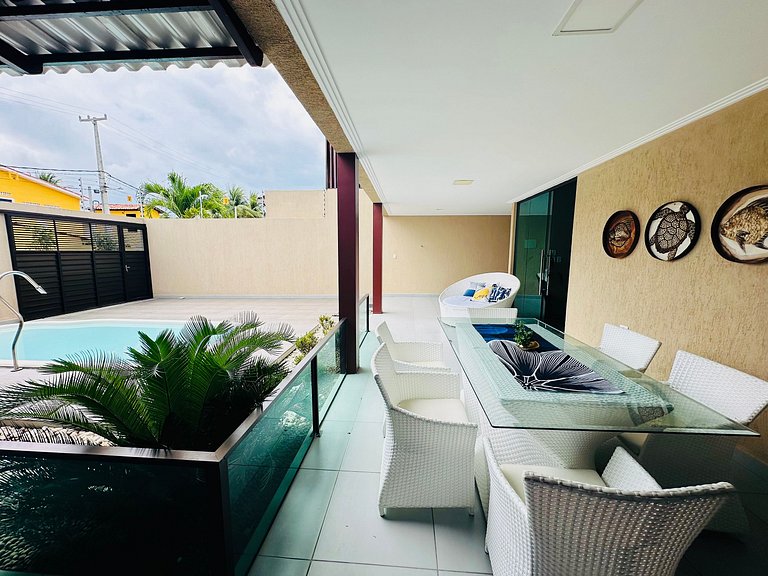 Casa luxo beira mar 5 qtos e piscina