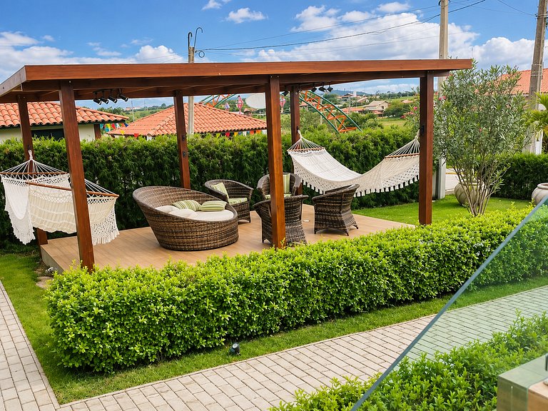 Mansão Premium Gravatá • Piscina, Sauna e Quadra