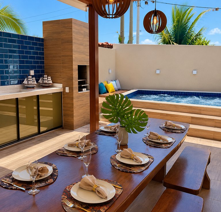 Casa 6 Quartos | Piscina | 100m do Mar